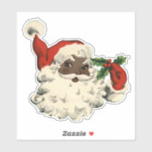 ホリーステッカー付きブラックサンタ シール (シート)