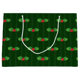 ホリーストライプのベリー ラージペーパーバッグ