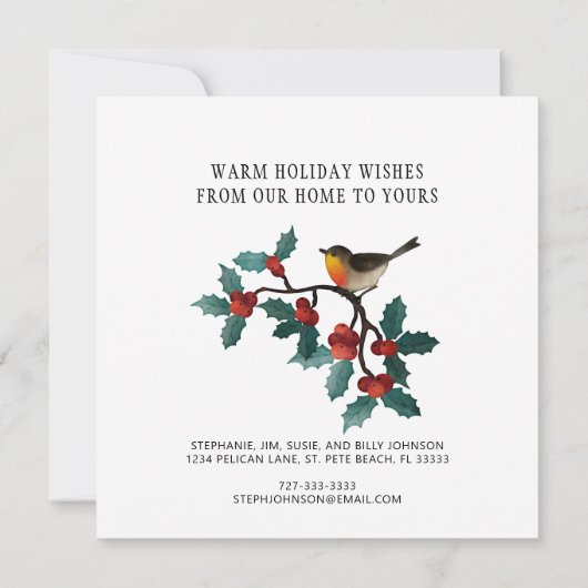 ホリースプリングとベリーのクリスマスモーニングホーム 案内状 (裏面)