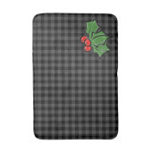 ホリースプリング付きダークグレープレイド バスマット (正面縦)