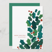 ホリースプレーフラットクリスマスカード シーズンカード (正面/裏面)