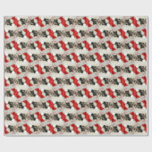 ホリーズクリスマス猫と子猫の包み紙 ラッピングペーパー (フラット)