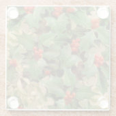 ホリーツリークリスマスホリデイヴィンテージ ガラスコースター (裏面)