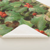 ホリーツリークリスマスホリデイヴィンテージ シェルパブランケット (3/4)