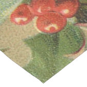 ホリーツリークリスマスホリデイヴィンテージ ショートテーブルランナー (コーナー)