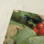 ホリーツリークリスマスホリデイヴィンテージ ビーチタオル (インサイチュ)