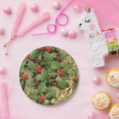 ホリーツリークリスマスホリデイヴィンテージ ペーパープレート (パーティー)