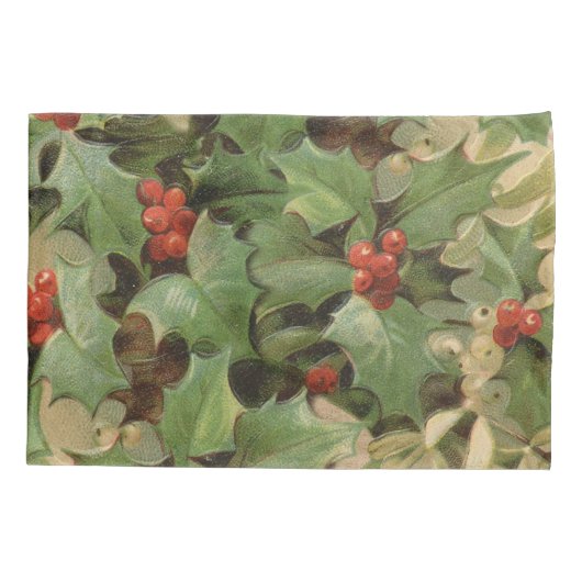 ホリーツリークリスマスホリデイヴィンテージ 枕カバー (裏面)