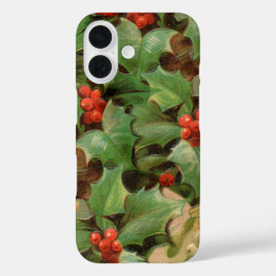ホリーツリークリスマスホリデイヴィンテージ iPhone 16ケース
