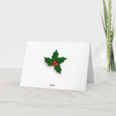 ホリーツリーベリーメリークリスマスファミリーフォト シーズンカード (裏面)