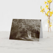 ホリーツリー – セピア カード (黄色い花)