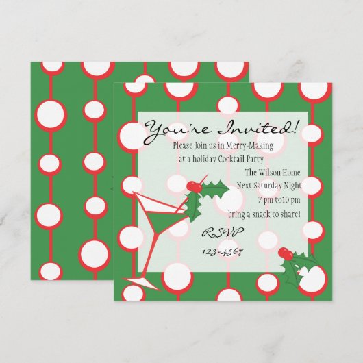ホリーティニ 招待状 (正面/裏面)