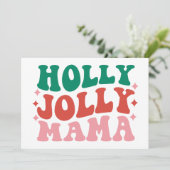 ホリーデザインのママ - 楽しいホリデーアイテム カード (スタンド正面)