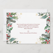 ホリーデーシーズンのフレーム入り写真グリーティングカード カード (裏面)