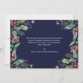 ホリーデーシーズンのフレーム入り写真グリーティングカード カード (裏面)