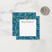 ホリーデータチス 緑 ホリーベリー 青 赤 白 ノートカード (正面/裏面インサイチュ)