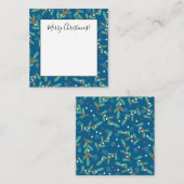 ホリーデータチス 緑 ホリーベリー 青 赤 白 ノートカード (正面/裏面)