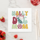 ホリードッグすてきママママクリスマスレトロ スタンダードランチョンナプキン (インサイチュ)