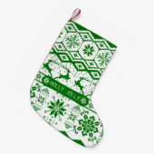 ホリーニットすてきクリスマストナカイ スモールクリスマスストッキング (正面 (吊り時))