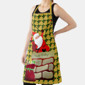 ホリーハッピーホリデーズサンタおもしろい エプロン (インサイチュ)