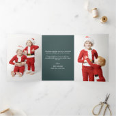 ホリーハッピーホリデーズトリフォートクリスマス 三つ折りクリスマスカード (内部)