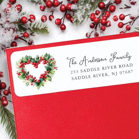 ホリーハートリースホリデイ ラベル