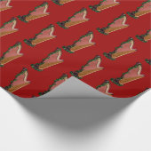 ホリーハープクリスマスラッピング紙 ラッピングペーパー (角)