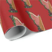ホリーハープクリスマスラッピング紙 ラッピングペーパー (ロールコーナー)
