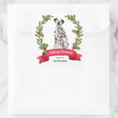 ホリーバナーダルマティアンドッグクリスマス スクエアシール (バッグ)