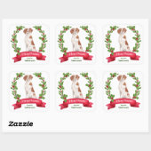 ホリーバナーブリタニードッグクリスマス スクエアシール (シート)