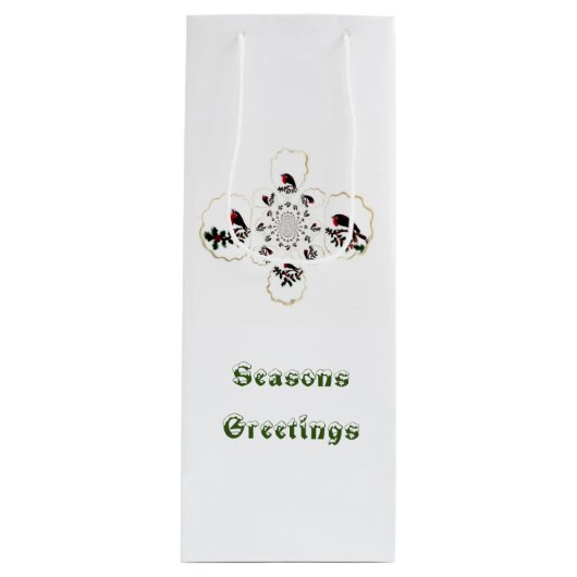 ホリーバードロビン季節のごあいさつ ワインギフトバッグ (正面)