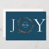 ホリーパインリースジョイブルービジネスロゴカスタム シーズンカード (正面/裏面)