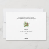 ホリーパイン&ベリーメリークリスマスホリデーカード シーズンカード (裏面)