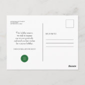 ホリーパイン&ベリー |ビジネスホリデーの挨拶 ポストカード (裏面)