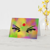 ホリーパウダー&アイグリーティングカード カード (黄色い花)