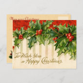 ホリービクトリアンクリスマスのポストカード シーズンポストカード (正面/裏面)