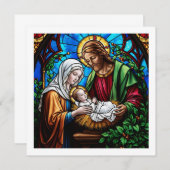 ホリーファミリーのクリスタルステンドグラスの画像 セーブザデート (正面/裏面)