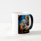 ホリーファミリーのクリスタルステンドグラスの画像 モーフィングマグカップ (正面右)