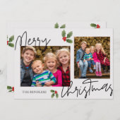 ホリーファミリーメリークリスマスカード シーズンカード (正面/裏面)