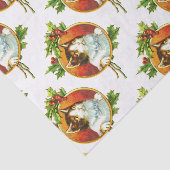 ホリーファンシーベリークリスマス付きヴィンテージ猫 薄葉紙 (詳細)