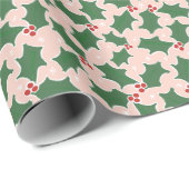 ホリーフェスティバルクリスマスラッピング紙 ラッピングペーパー (ロールコーナー)