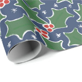 ホリーフェスティバルクリスマスラッピング紙 ラッピングペーパー (ロールコーナー)