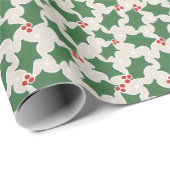 ホリーフェスティバルクリスマスラッピング紙 ラッピングペーパー (ロールコーナー)