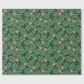 ホリーフェスティバルクリスマスラッピング紙 ラッピングペーパー (フラット)
