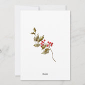 ホリーフェミニンエバーグリーンとバラ企業の シーズンカード (裏面)