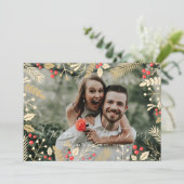 ホリーフォトフレームクリスマス シーズンカード (スタンド正面)