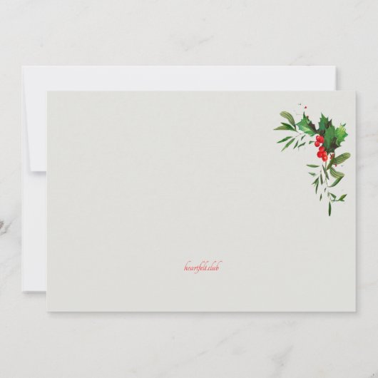 ホリーフレームシャワー招待状 招待状 (裏面)