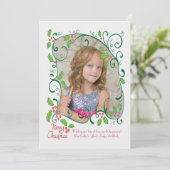 ホリーフレームフォトホリデーカード シーズンカード (スタンド正面)