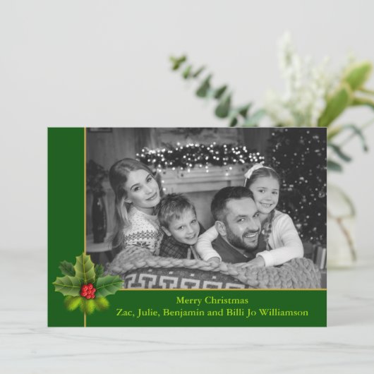 ホリーフレームフォト付き自動白黒フォト シーズンカード (スタンド正面)