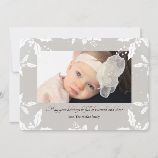 ホリーフレームホリデーフォトカード シーズンカード (正面)